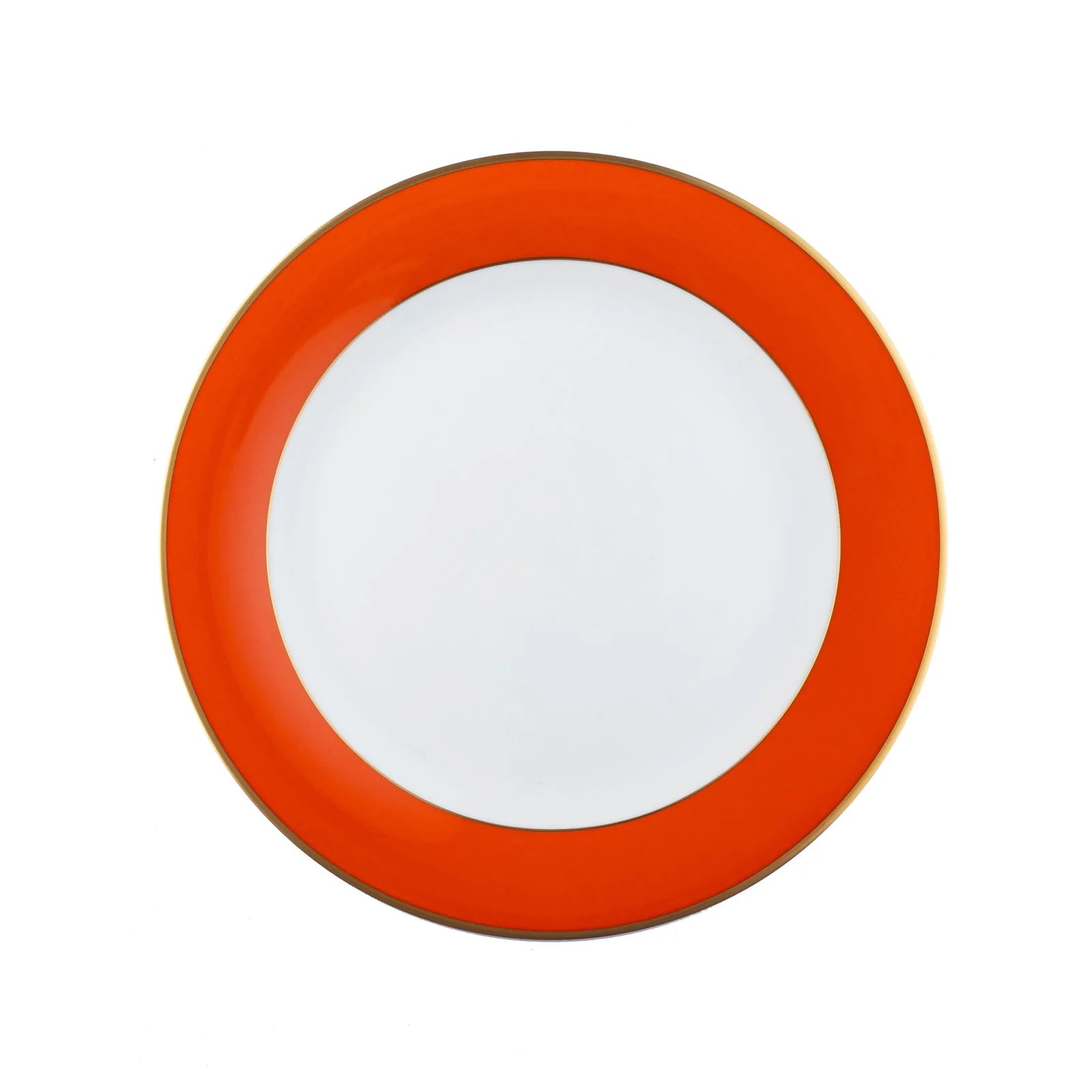 Ultra-White ColorSheen Orange Gold Salad Plate