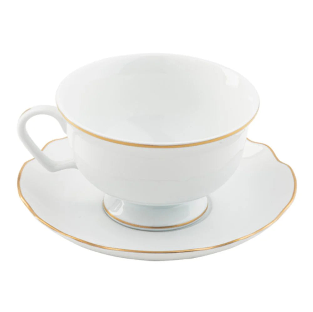 Ultra-White Georgian Gold Tea Cup
