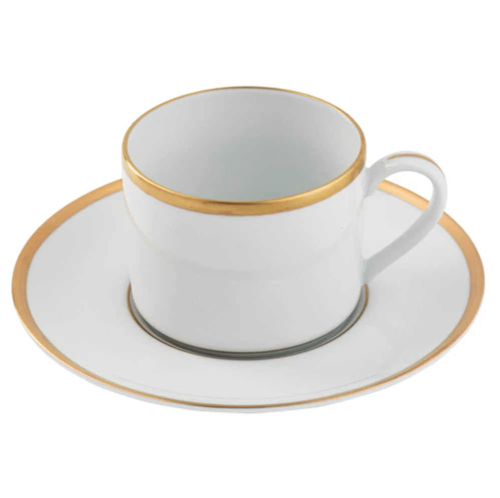 Ultra-White Signature Can Saucer Gold