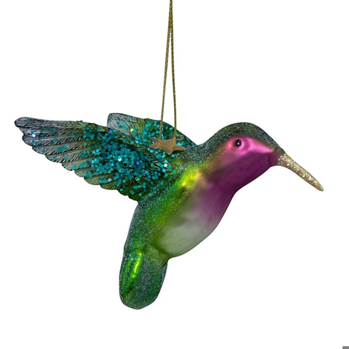Green/Purple Hummingbird Ornament