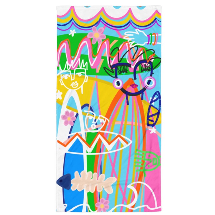 She's a Catch Beach Towel