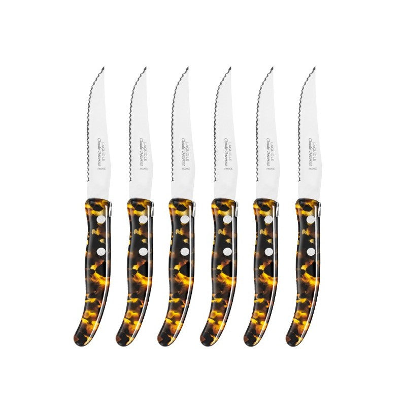 Box of 6 Berlingot Steak Knives | Flake Handle
