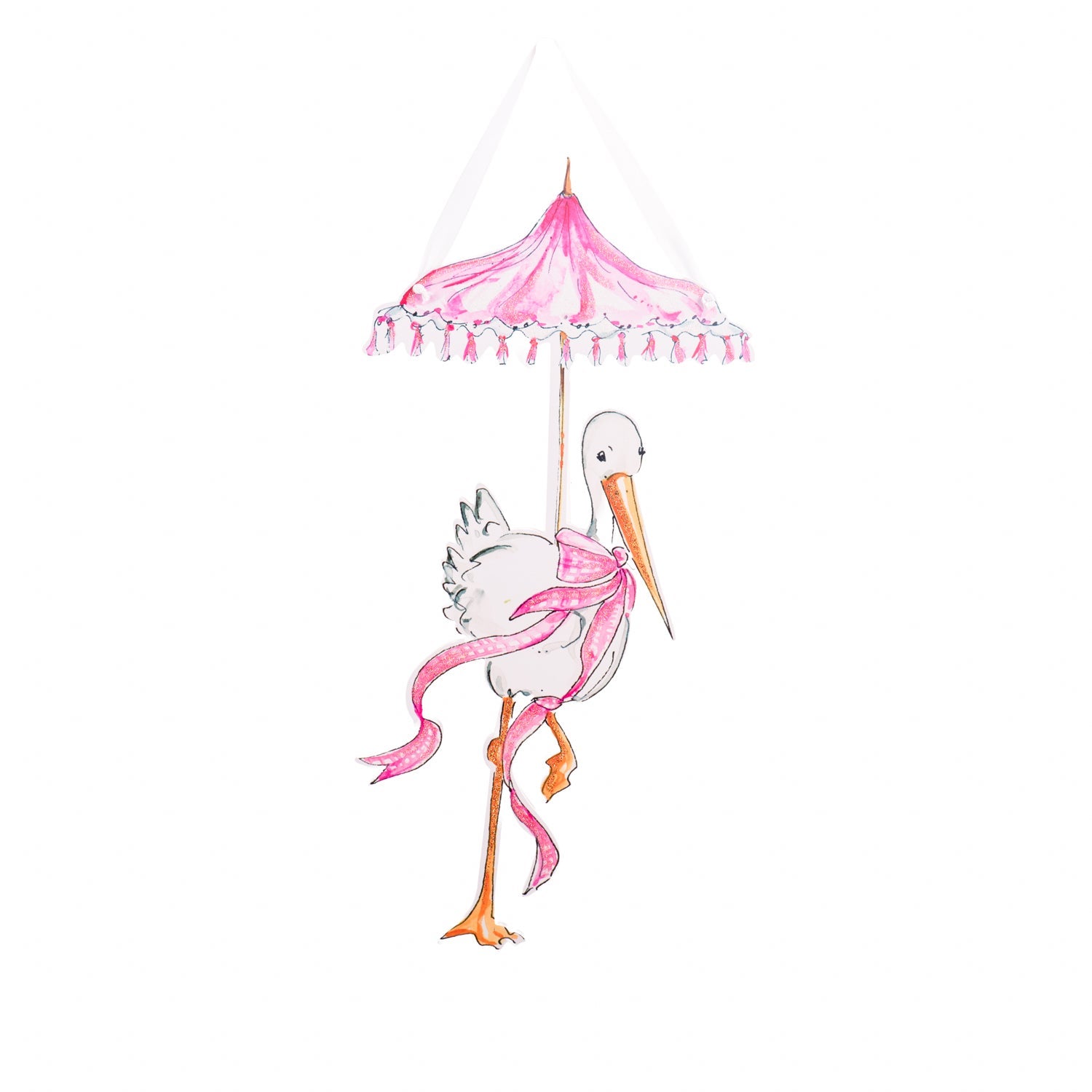 Beck's Girl Stork PVC Door Hanger