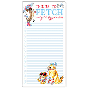 Long Pad Handpainted Blue Tail Waggers Things to Fetch