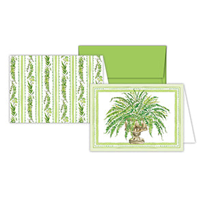 Petite Note Combo Handpainted Combo Fern in Planter