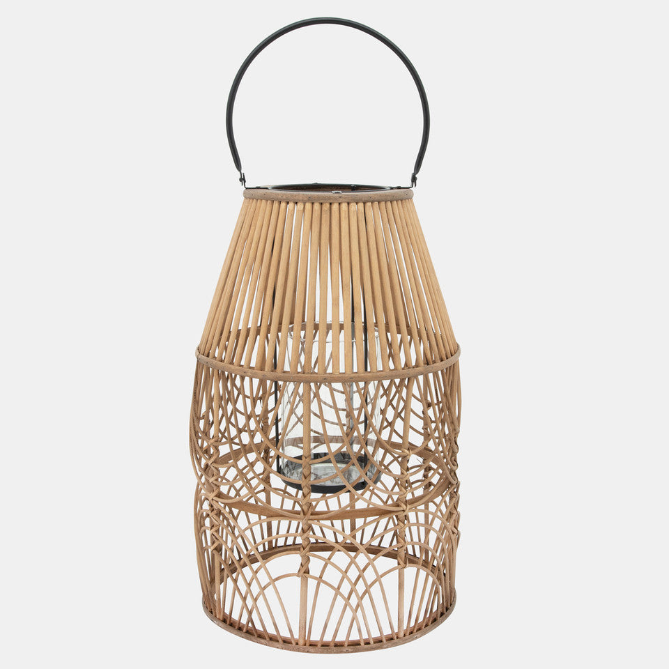Wicker 21"H Lantern, Natural