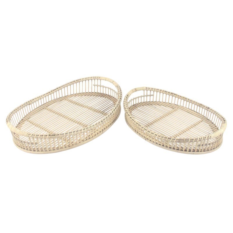 Bamboo 19" Oval Tray, Brown