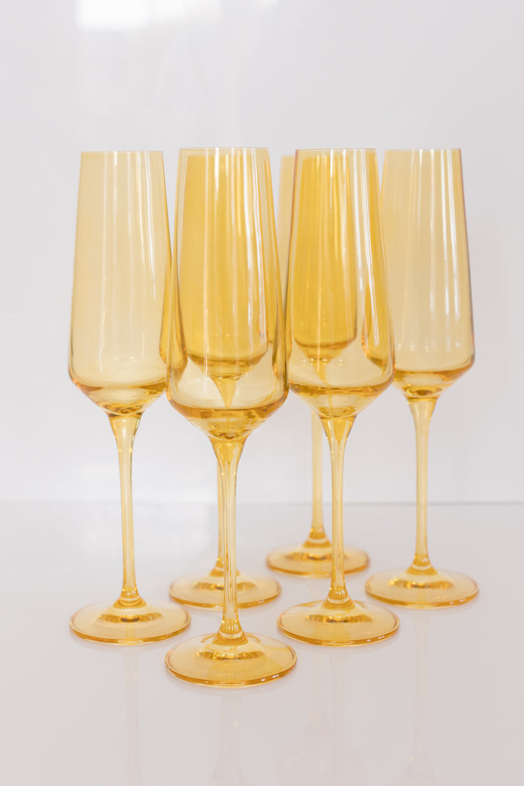 Estelle Colored Champagne Flute {Yellow}