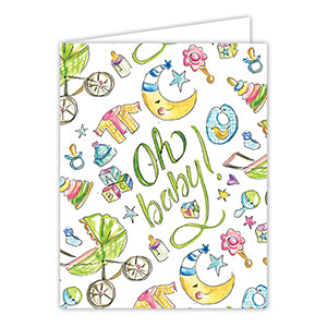 Oh Baby! Handpainted Baby Icons Greeting Card