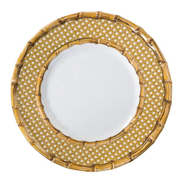 Bamboo Caning Melamine Dinner Plate