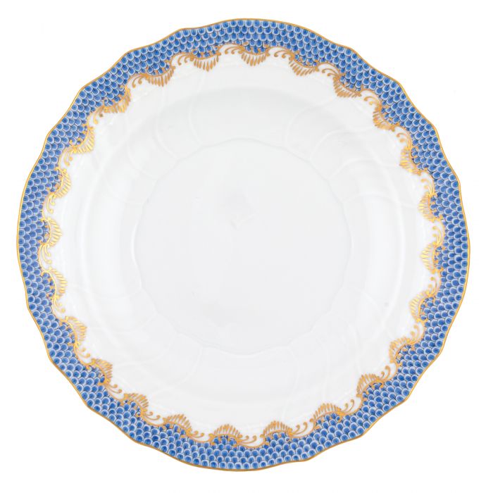 SALAD PLATE - BLUE FISH SCALE