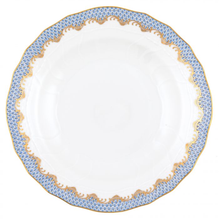 DESSERT PLATE - LIGHT BLUE FISH SCALE