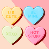 Conversation Hearts Coasters | Set of 4