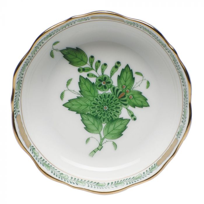 MINI SCALLOPED DISH - GREEN CHINESE BOUQUET