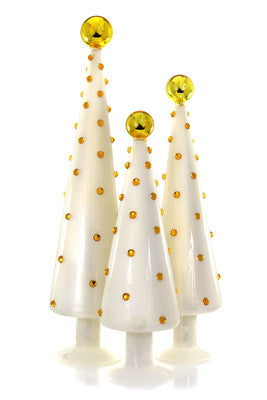 Decorated Dotted Trees - Ivory Medium