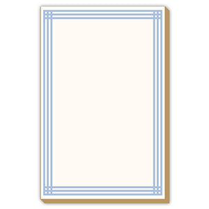 Luxe Large Notepad- French Blue Stripe Border