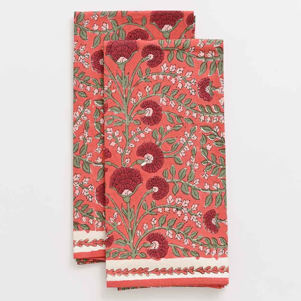 Cactus Flower Red/Pink Tea Towel