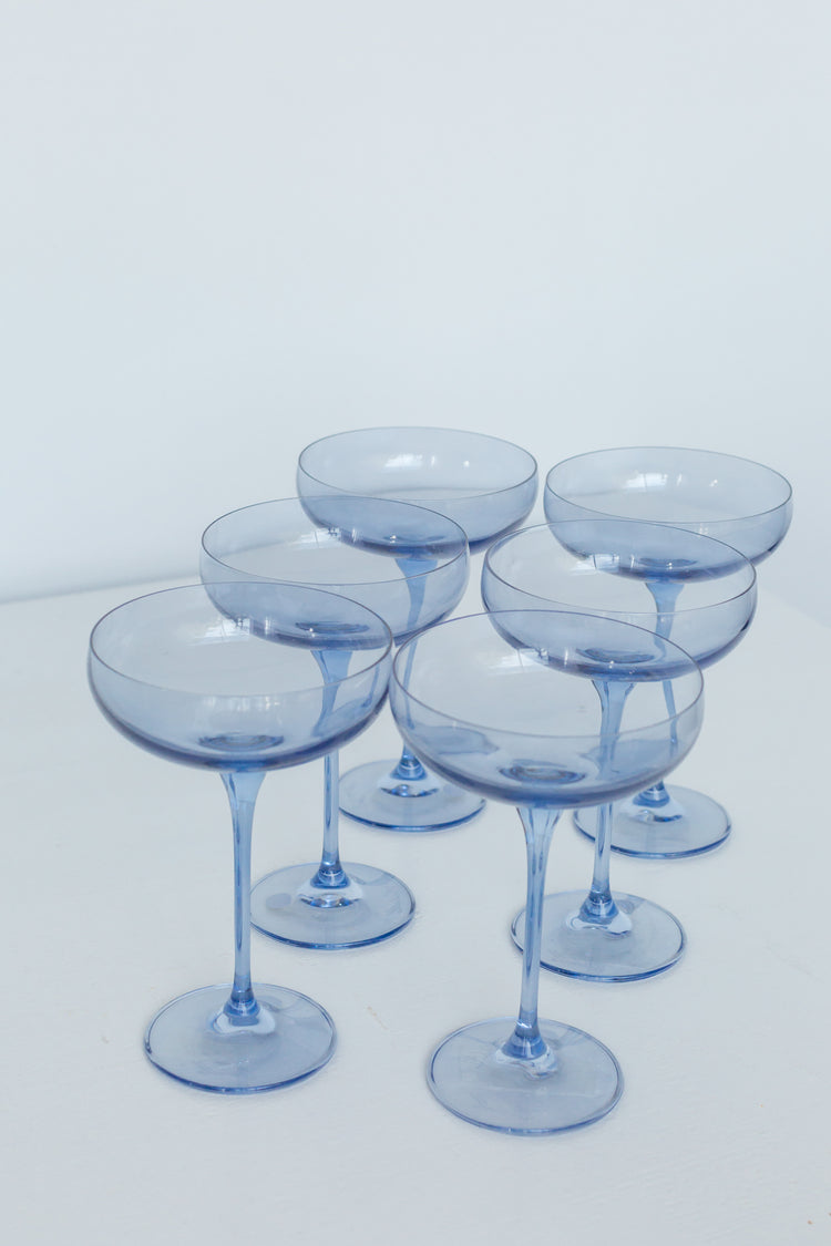 Estelle Colored Champagne Coupe Stemware {Cobalt Blue}_Single