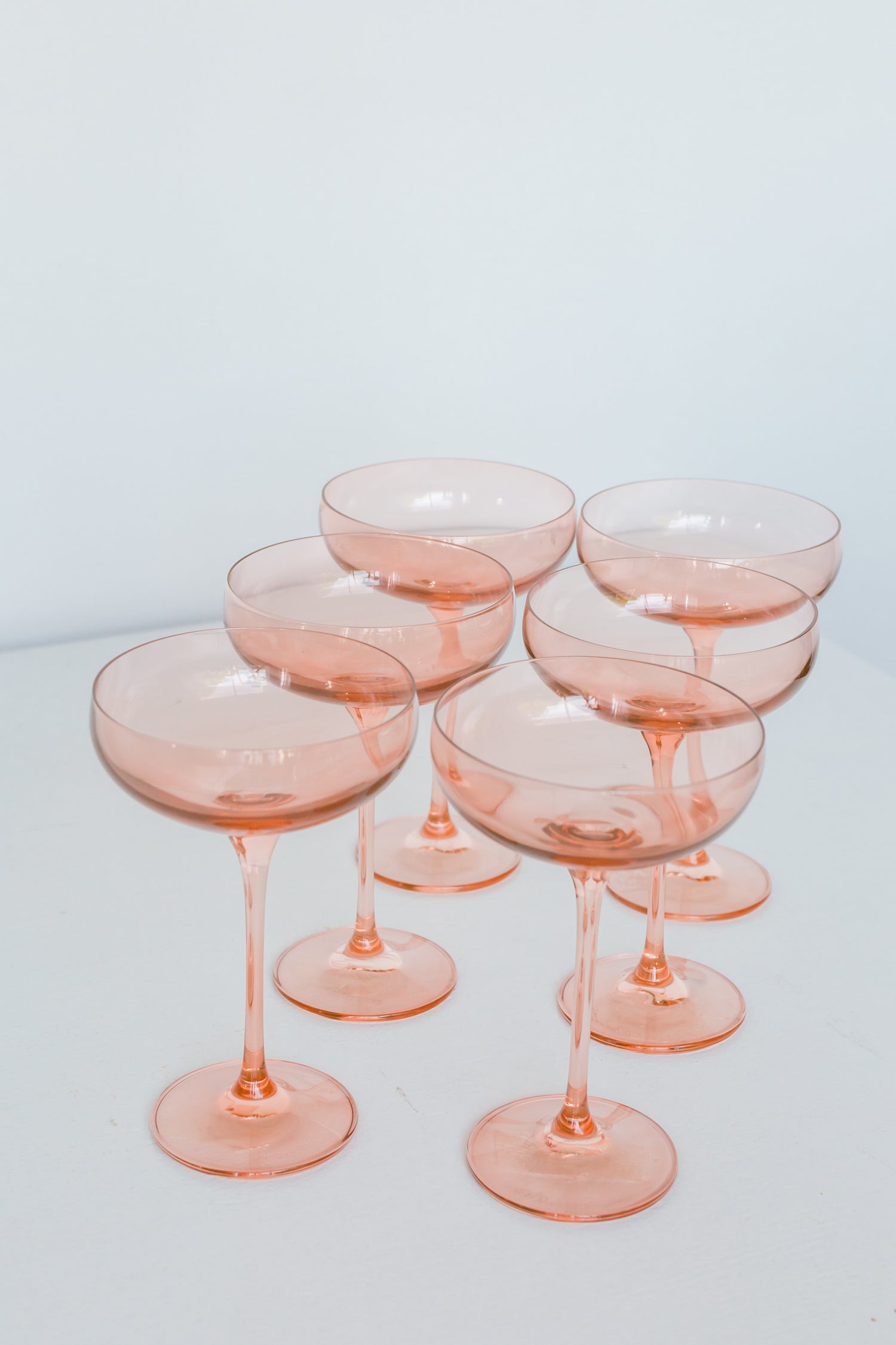 Estelle Colored Champagne Coupe Stemware {Blush Pink}_Single
