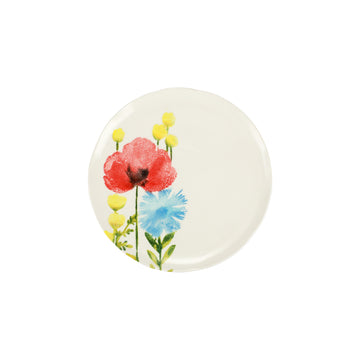 Fiori di Campo Poppy and Daisy Salad Plate