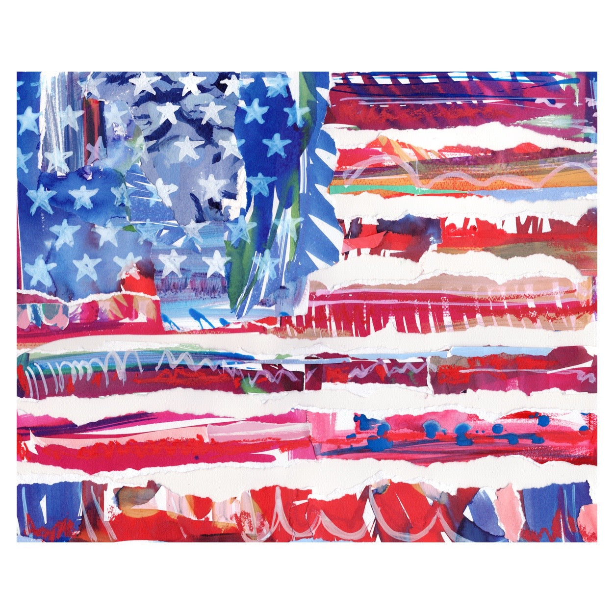 Red White and Blue 10x12