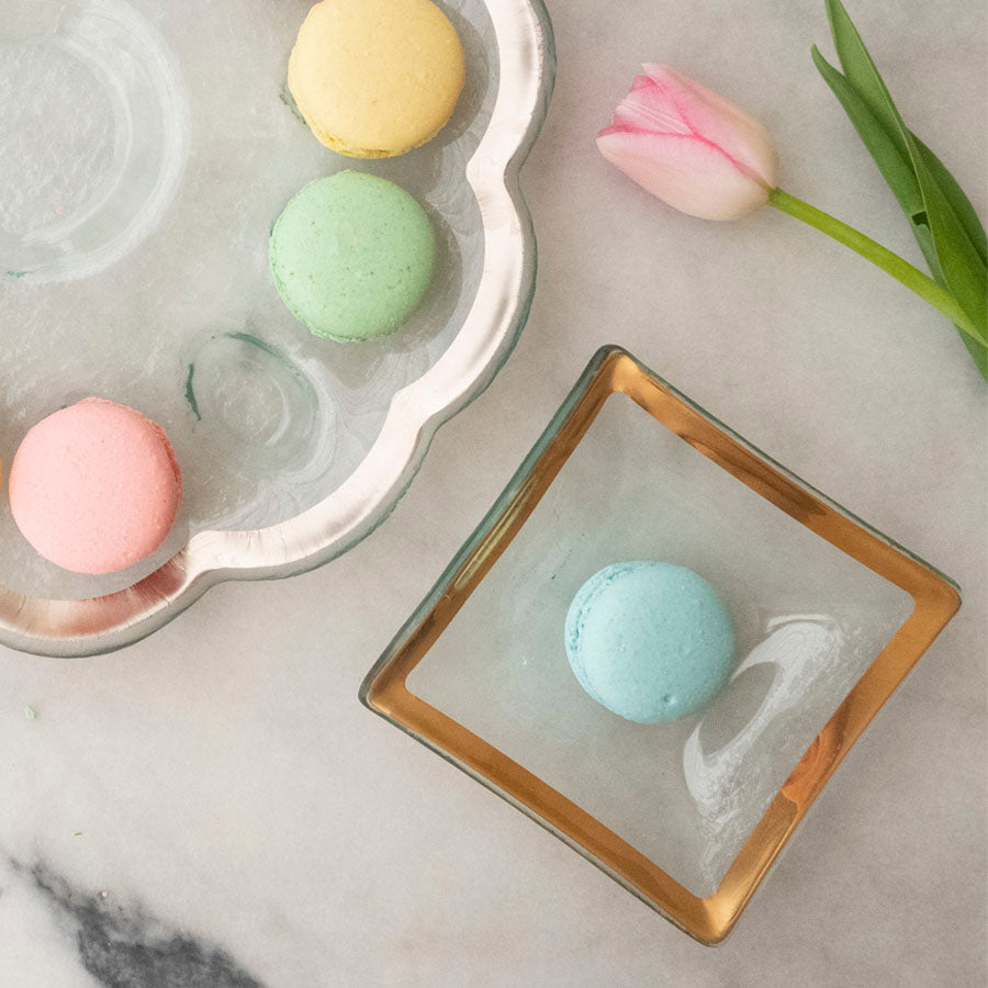 Roman Antique Small Square Dish - Gold