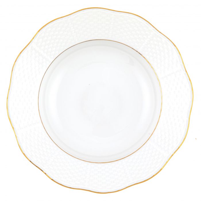RIM SOUP PLATE - GOLDEN EDGE