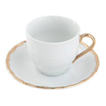 Ultra-White Birmingham Gold - Teacup Saucer