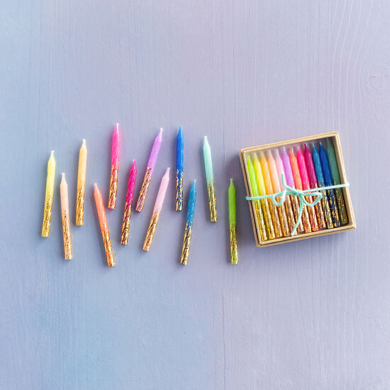 Rainbow Petite Party Candle, Boxed Set 24, 2.5"