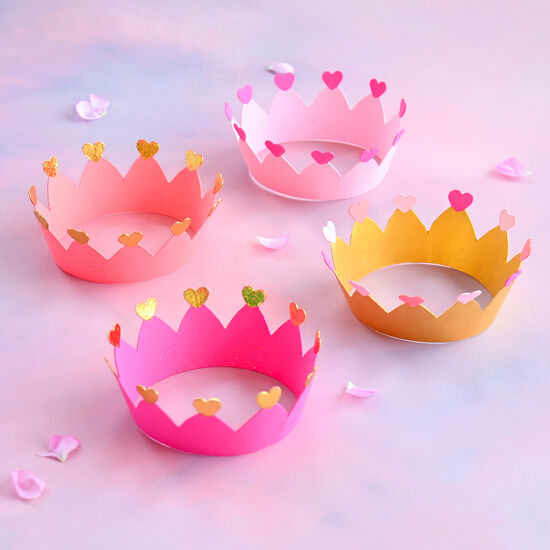 Heart Crown, 4 Asst, Papermache