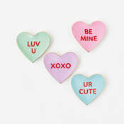 Conversation Candy Heart Trinket Dish, 4.75"