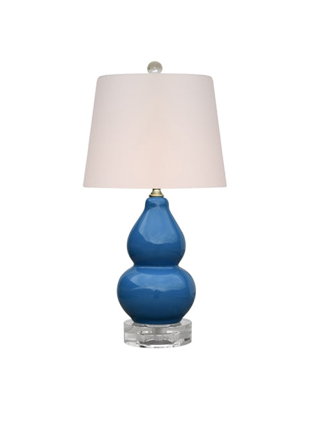 Porcelain Klein Blue Gourd Lamp