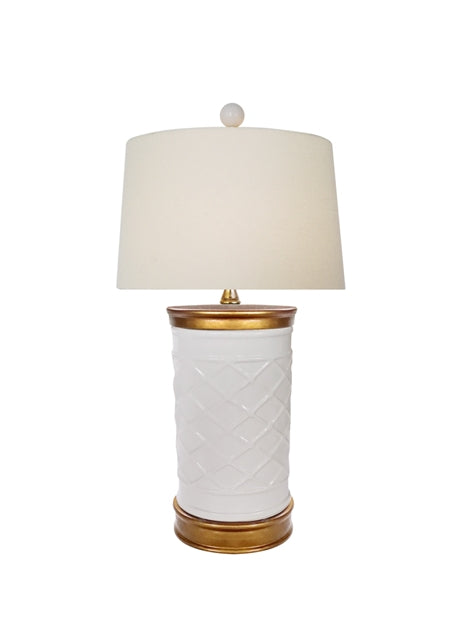 White Porcelain Claire Vase Lamp