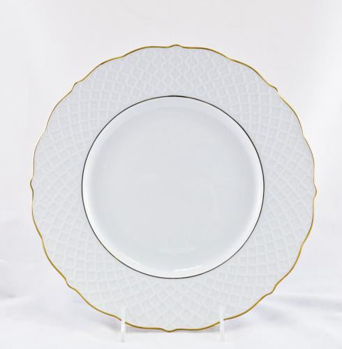 Empire White and Gold Dinner Plate