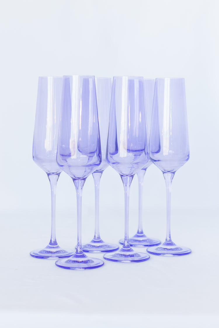 Estelle Colored Champagne Flute {Lavender}