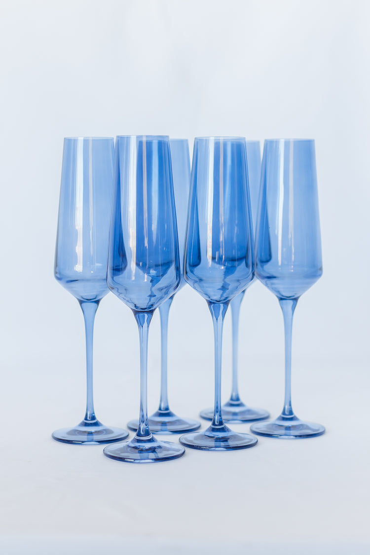 Estelle Colored Champagne Flute {Cobalt Blue}