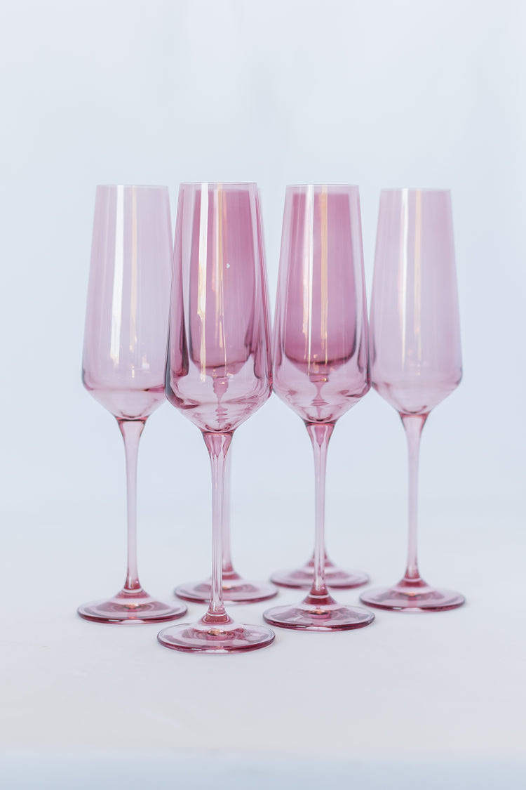 Estelle Colored Champagne Flute {Rose}