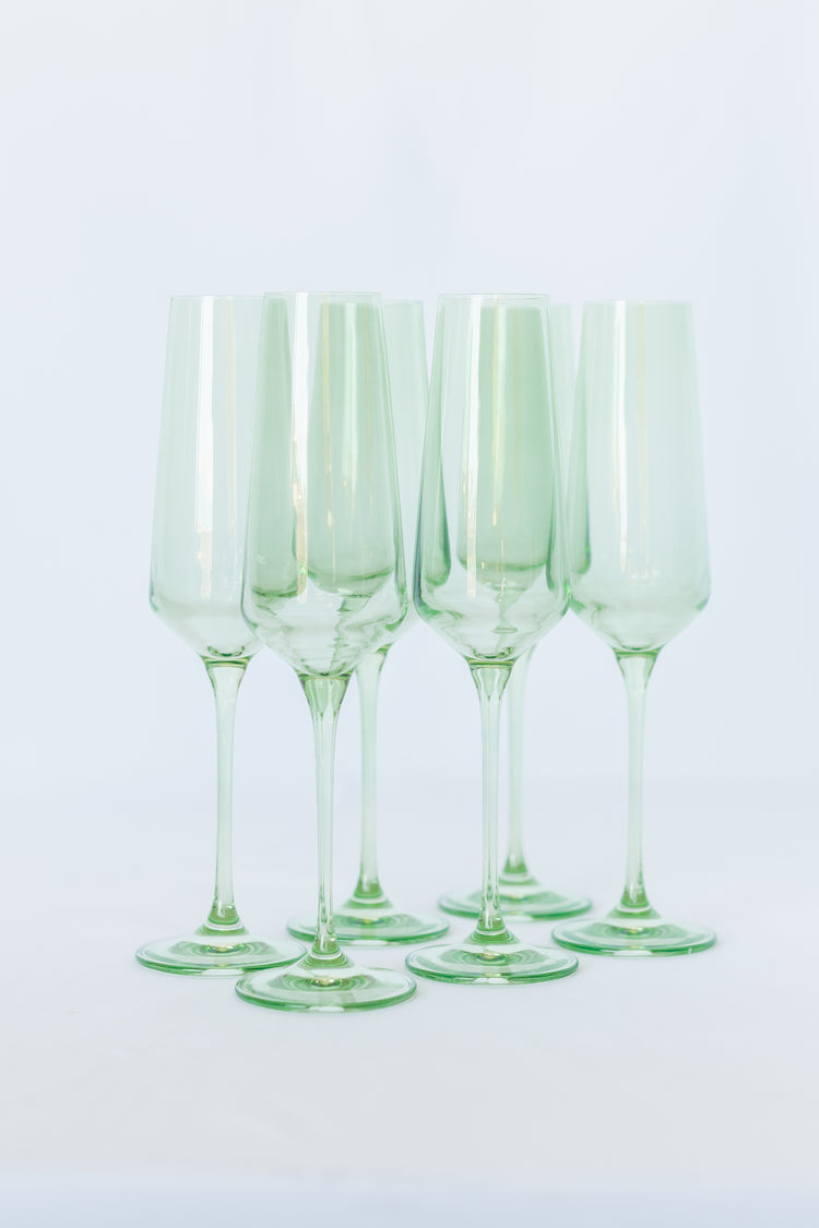 Estelle Colored Champagne Flute {Mint Green}