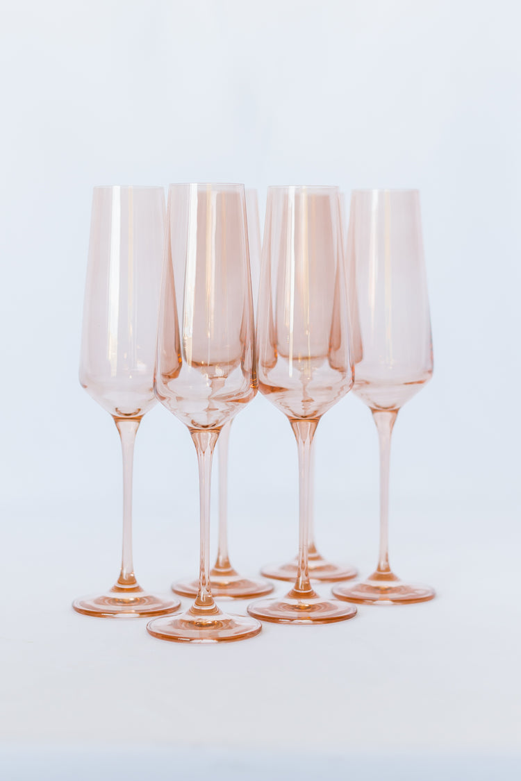 Estelle Colored Champagne Flute {Blush Pink}