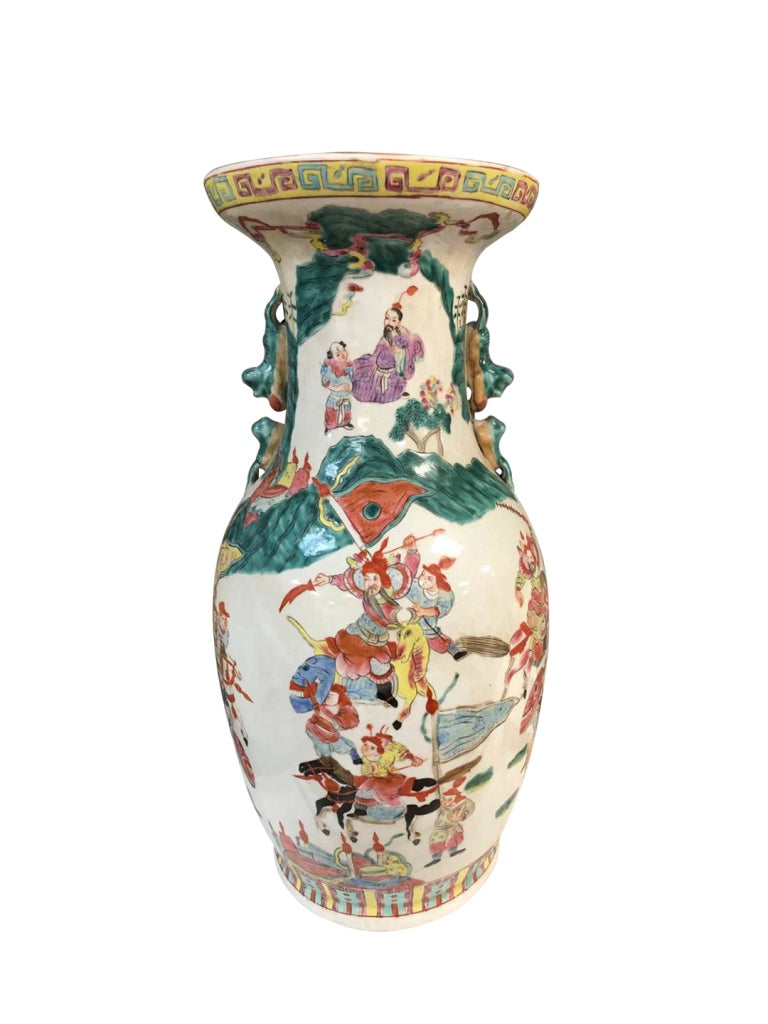 Porcelain Hand Painted Jar 18"