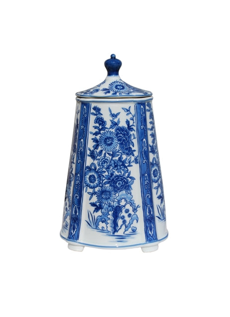 Porcelain Blue and White Tea Caddy Jar