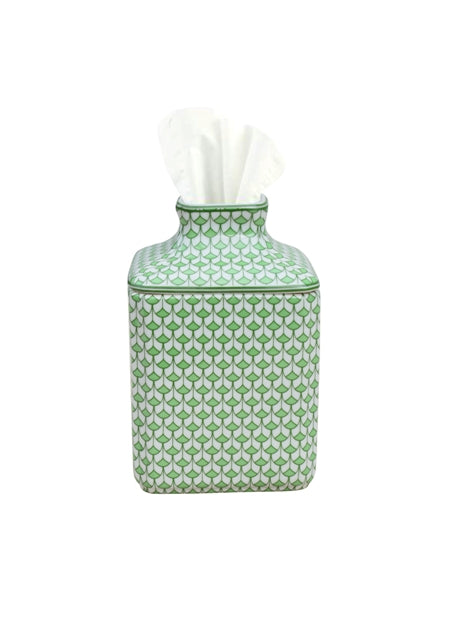 Green Fish Scale Tissue Box