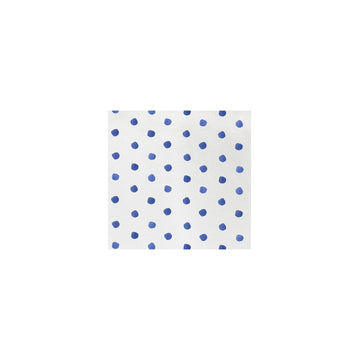 Papersoft Napkins Dot Blue Cocktail Napkins (Pack of 20)