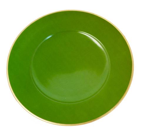 Green Colored Charger Plate