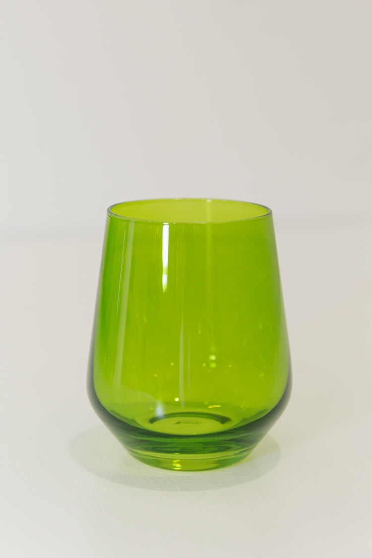 Estelle Colored Wine Stemless {Forest Green}_Single