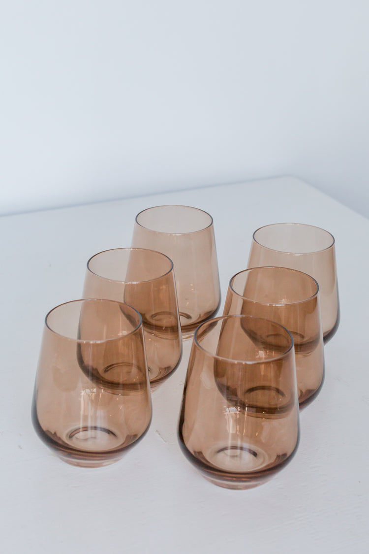 Estelle Colored Wine Stemless {Amber Smoke}_Single