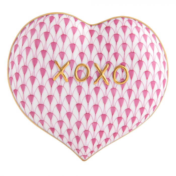 Hugs and Kisses Heart - Raspberry