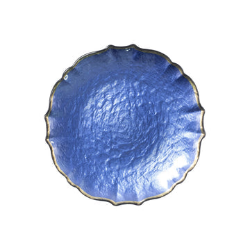 Baroque Glass Cobalt Salad Plate
