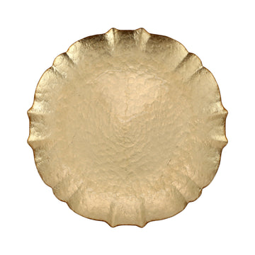 Baroque Glass Gold Service Plate/Charger