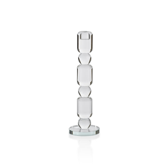 Louisa Crystal Glass Taper Holder - Medium